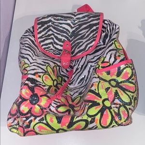 Drawstring Zebra Backpack